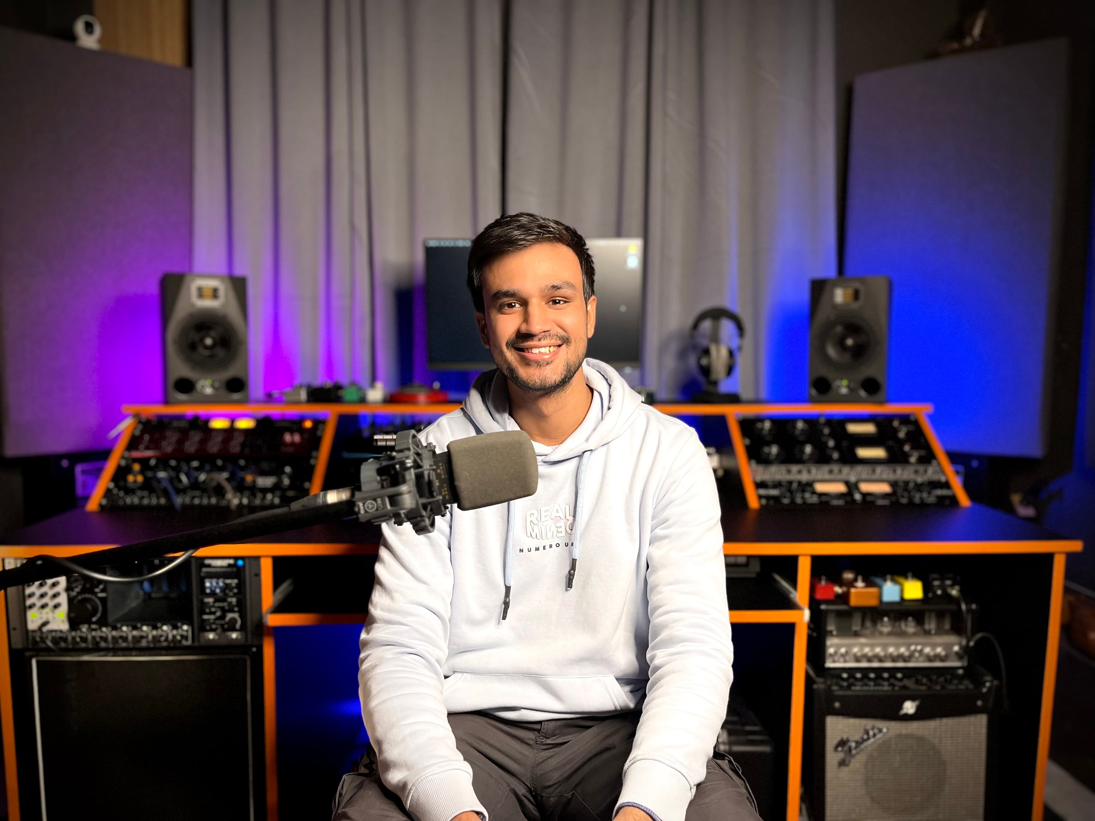 Vandit Sharma in the studio